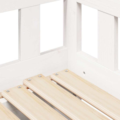 Slaapbank met onderschuifbed/lades zonder matras 80x200 cm wit