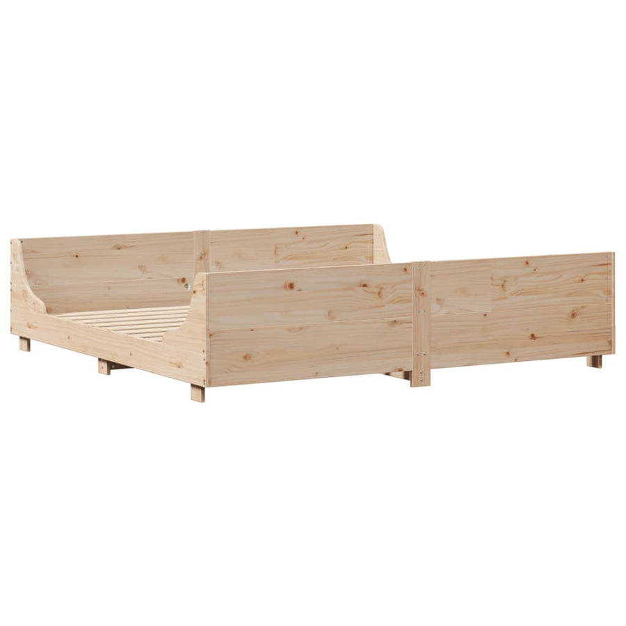 Bedframe zonder matras massief grenenhout 200x200 cm