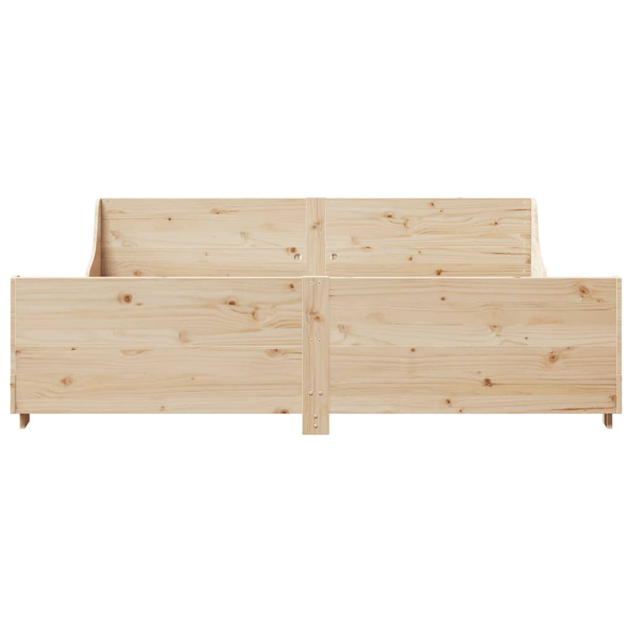 Bedframe zonder matras massief grenenhout 200x200 cm