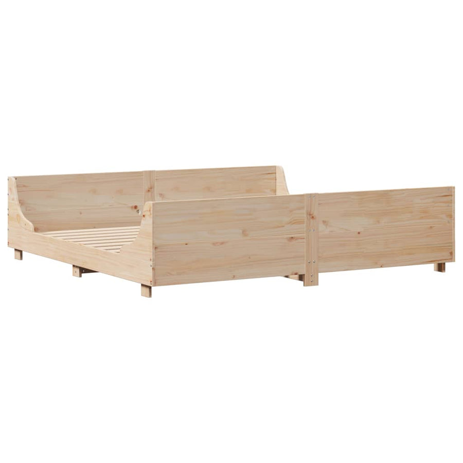 Bedframe zonder matras massief grenenhout 200x200 cm