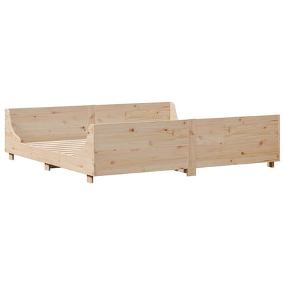 Bedframe met hoofdbord massief grenenhout 180x200 cm