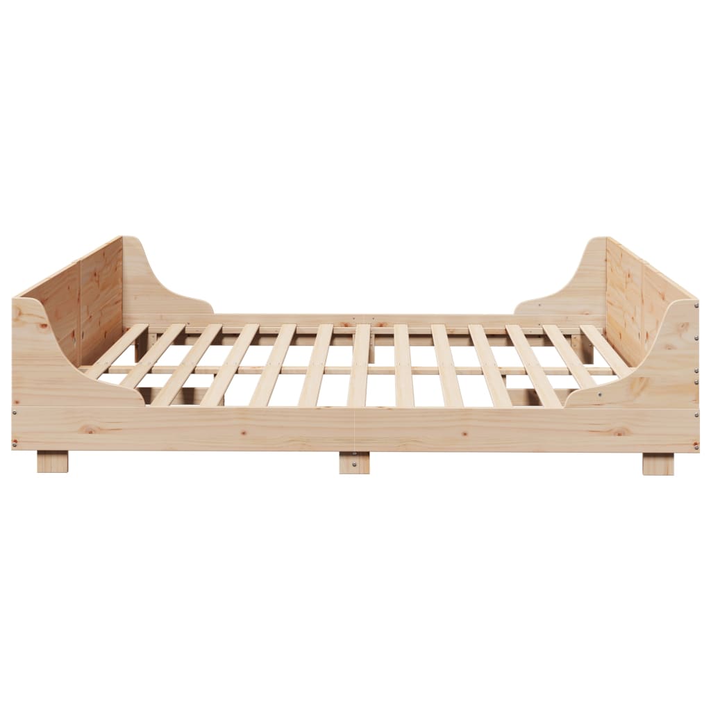 Bedframe met hoofdbord massief grenenhout 180x200 cm