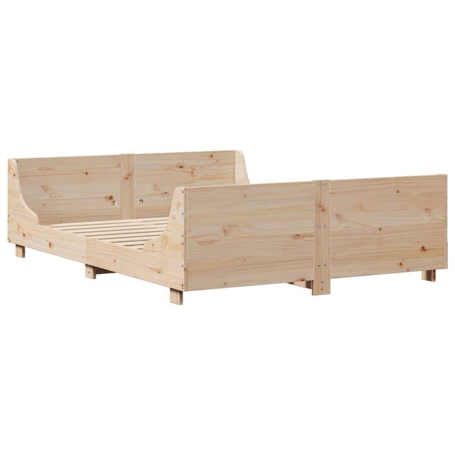 Bedframe zonder matras massief grenenhout 150x200 cm