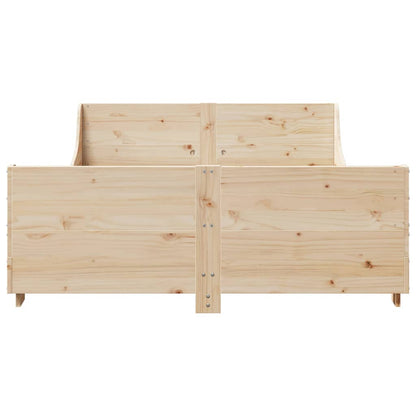 Bedframe zonder matras massief grenenhout 140x190 cm