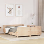 Solid Pine Bed Frame without Mattress 140x190 cm