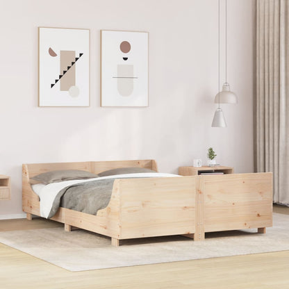 Bedframe zonder matras massief grenenhout 140x190 cm