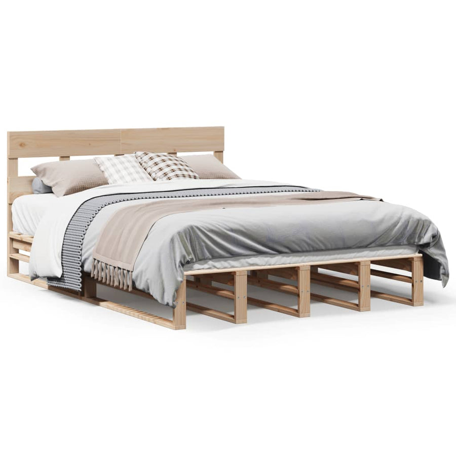 Bedframe zonder matras massief grenenhout 120x200 cm