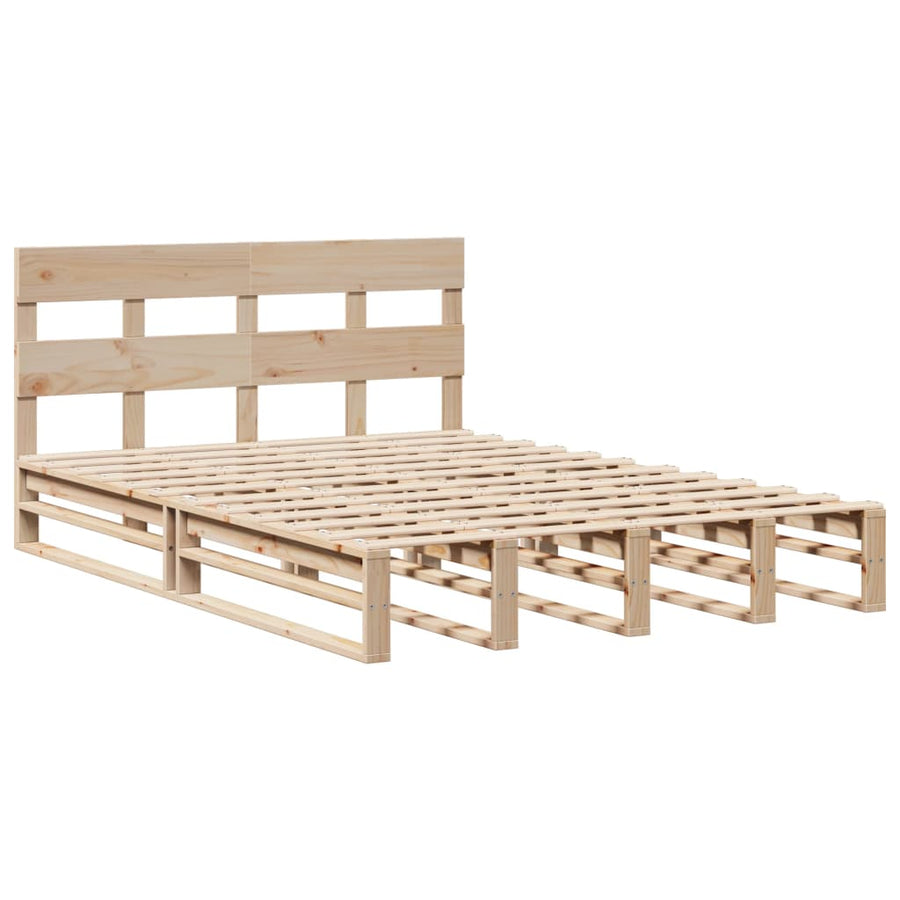 Bedframe zonder matras massief grenenhout 120x200 cm