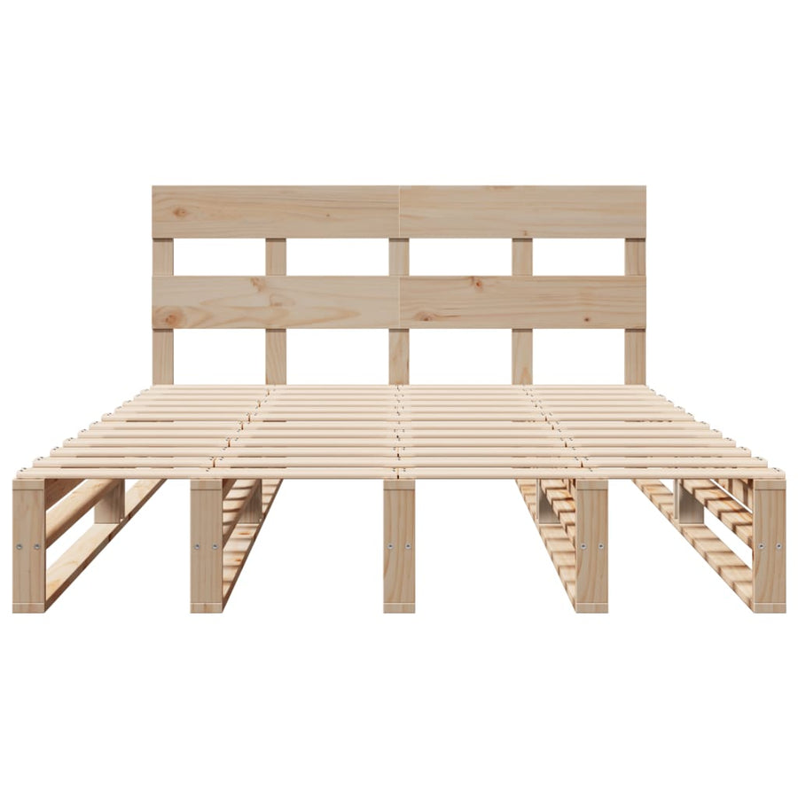 Bedframe zonder matras massief grenenhout 120x200 cm