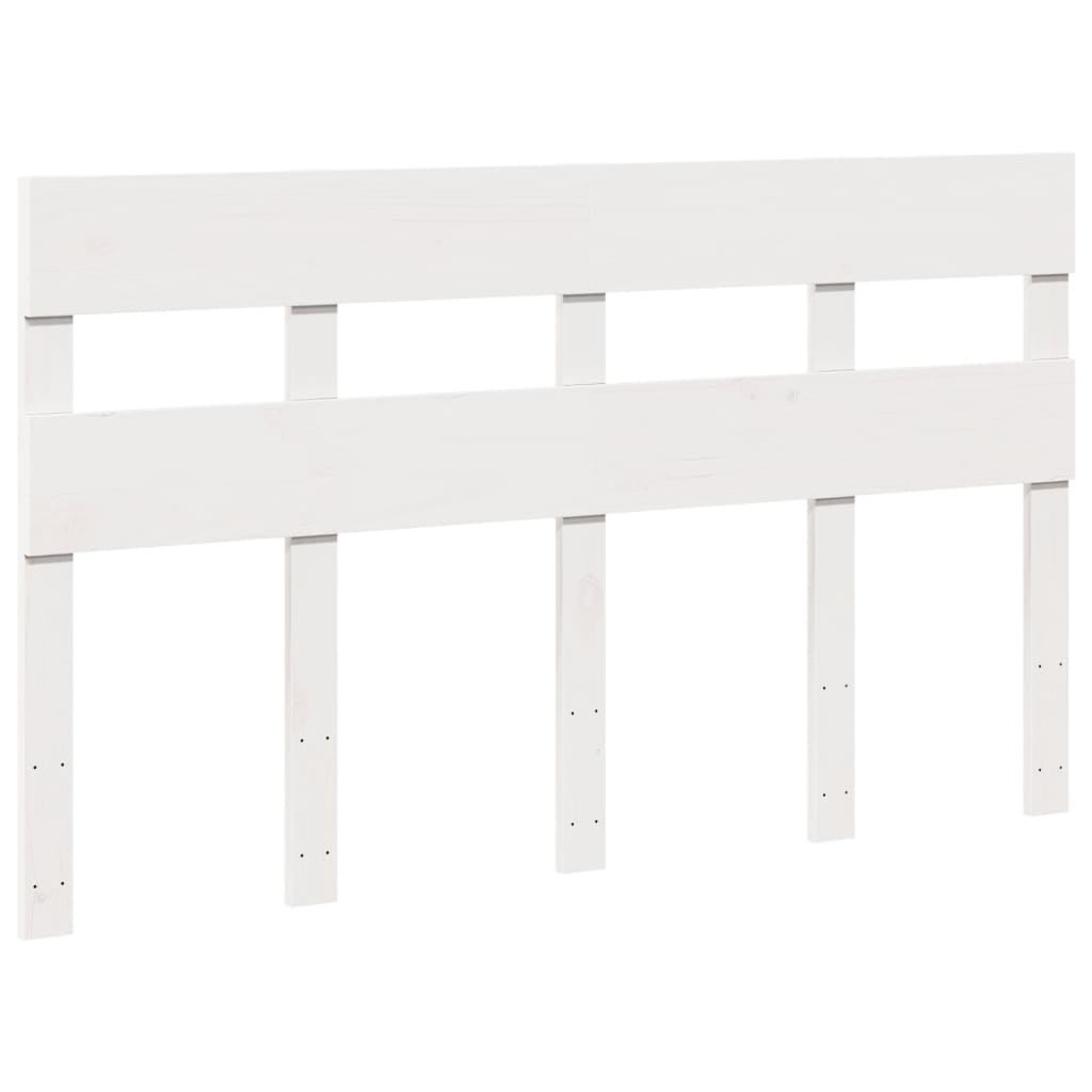 Bedframe zonder matras massief grenenhout wit 120x200 cm