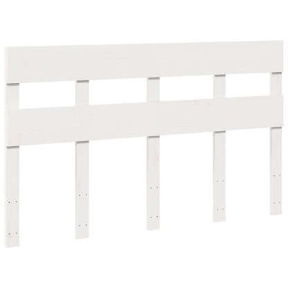 Bedframe zonder matras massief grenenhout wit 120x200 cm