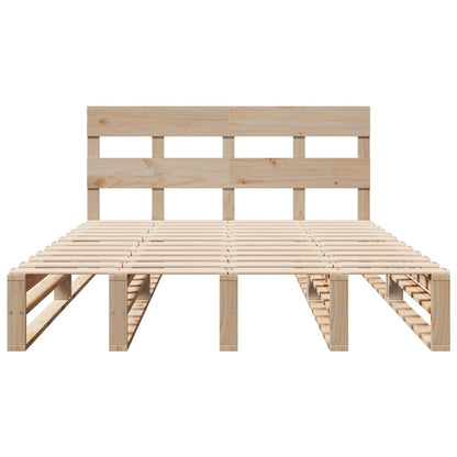 Bedframe zonder matras massief grenenhout 140x200 cm