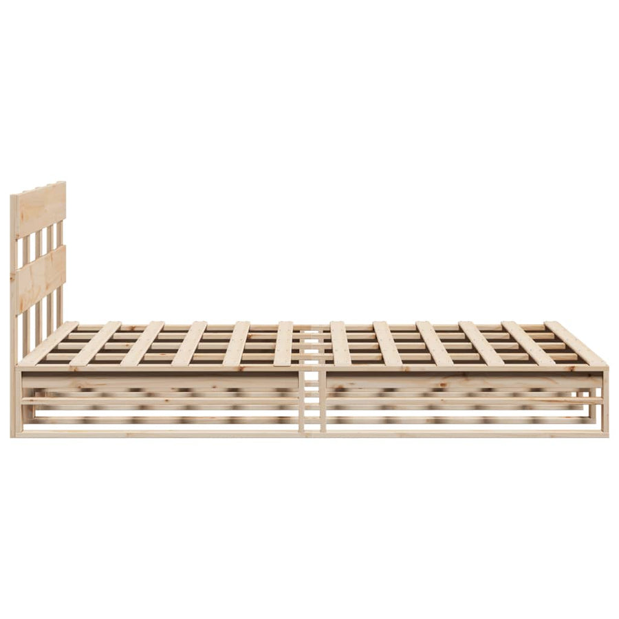 Bedframe zonder matras massief grenenhout 140x200 cm
