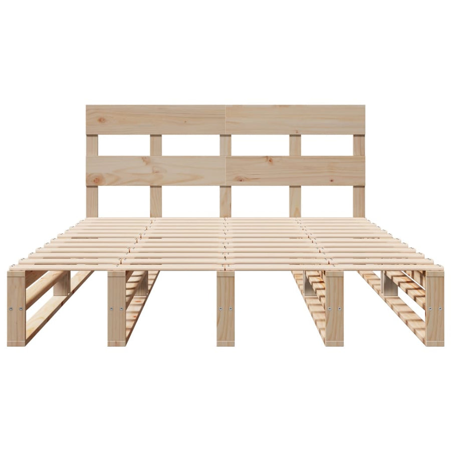 Bedframe zonder matras massief grenenhout 150x200 cm
