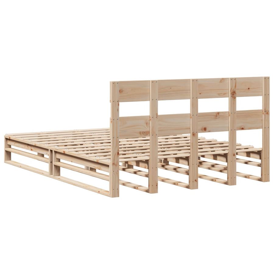Bedframe zonder matras massief grenenhout 150x200 cm