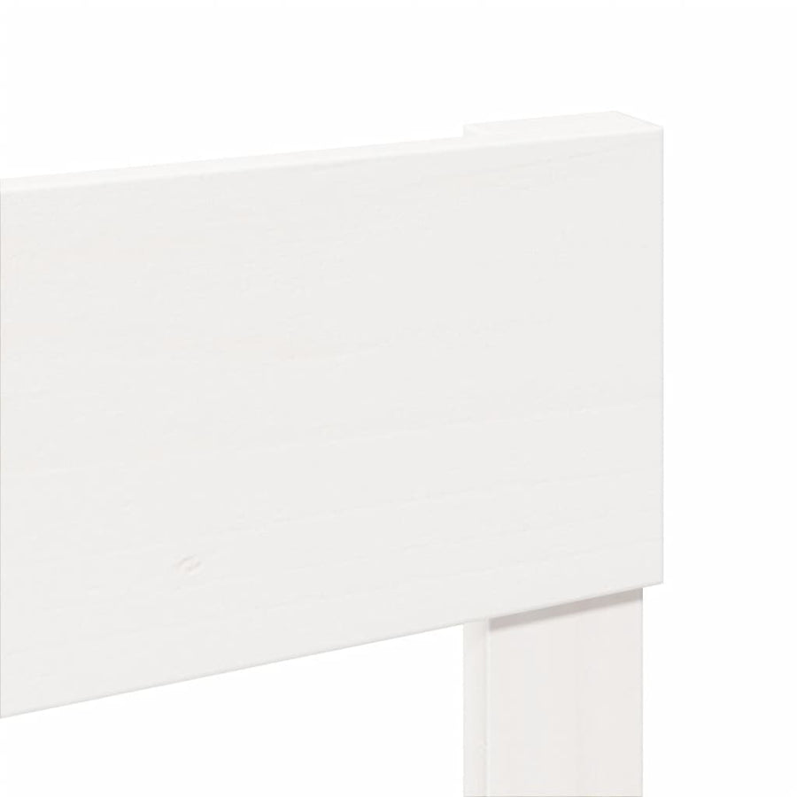 Bedframe zonder matras massief grenenhout wit 150x200 cm