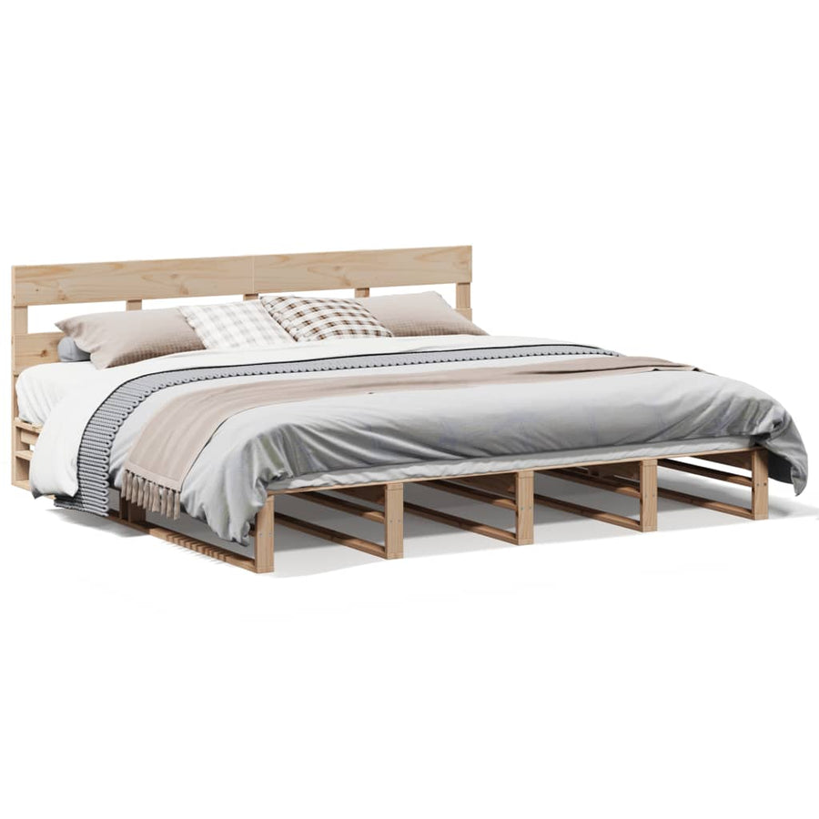 Bedframe zonder matras massief grenenhout 180x200 cm