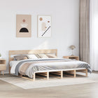 Solid Pine Wood Bed Frame without Mattress 180x200 cm