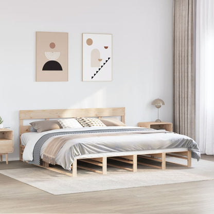 Bedframe zonder matras massief grenenhout 180x200 cm
