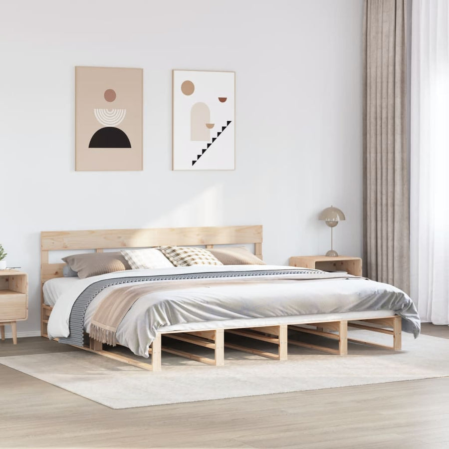 Bedframe zonder matras massief grenenhout 180x200 cm