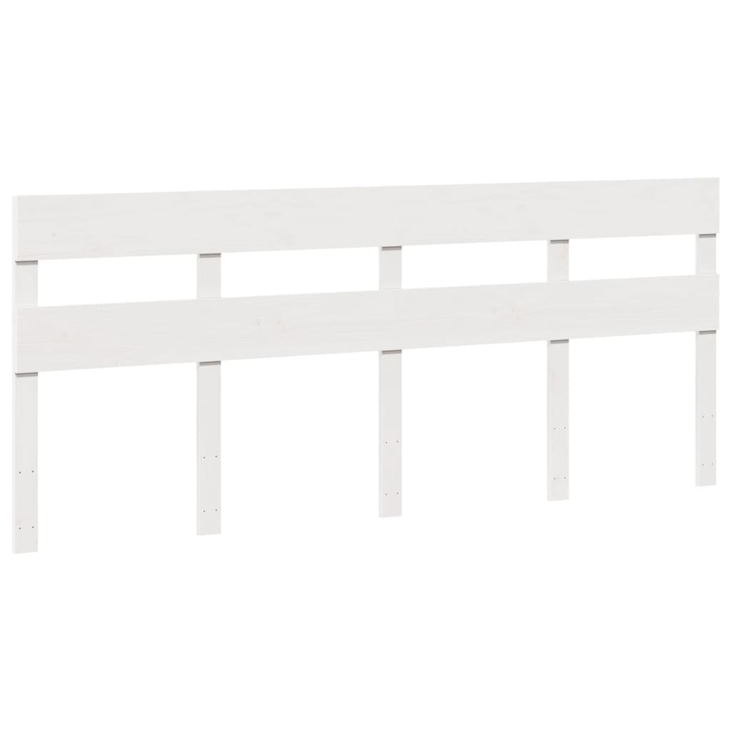 Bedframe zonder matras massief grenenhout wit 180x200 cm