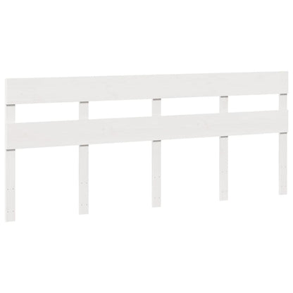 Bedframe zonder matras massief grenenhout wit 180x200 cm
