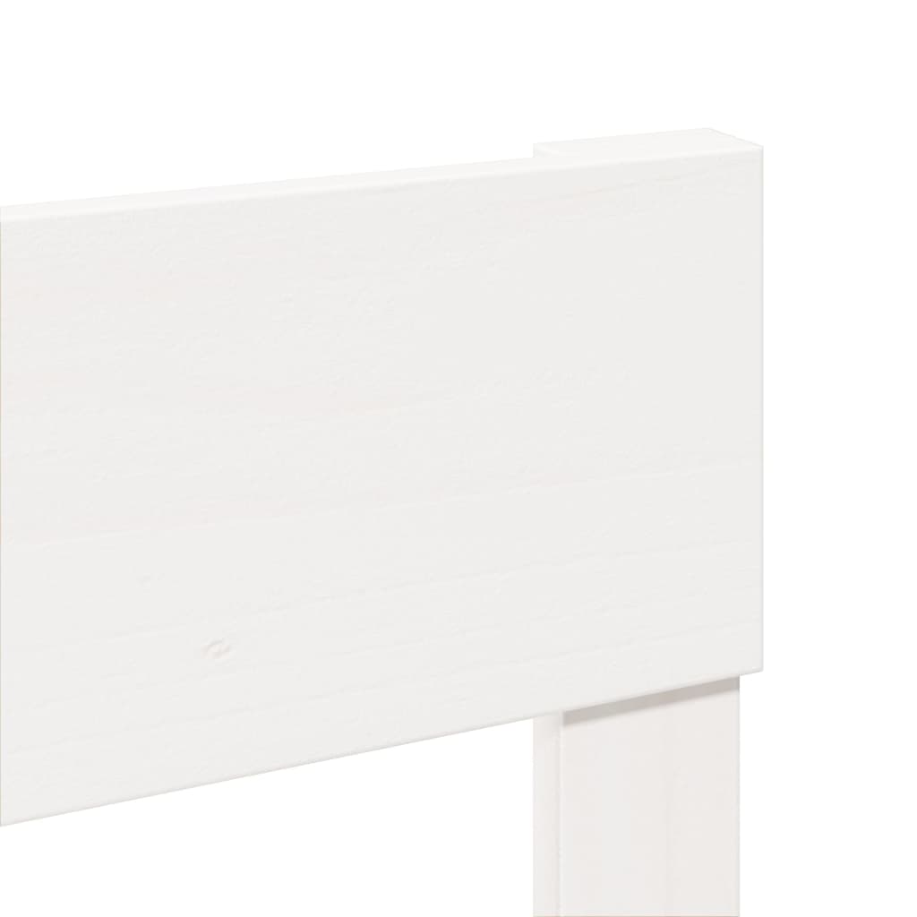 Bedframe zonder matras massief grenenhout wit 180x200 cm
