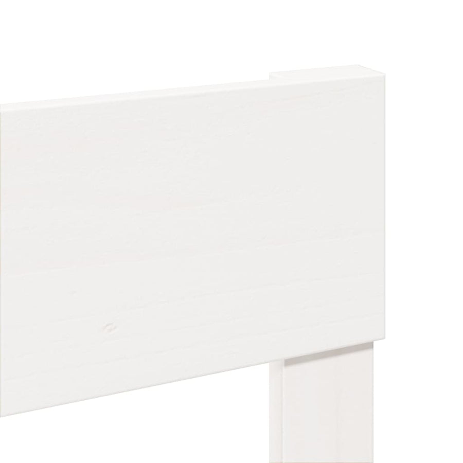 Bedframe zonder matras massief grenenhout wit 180x200 cm