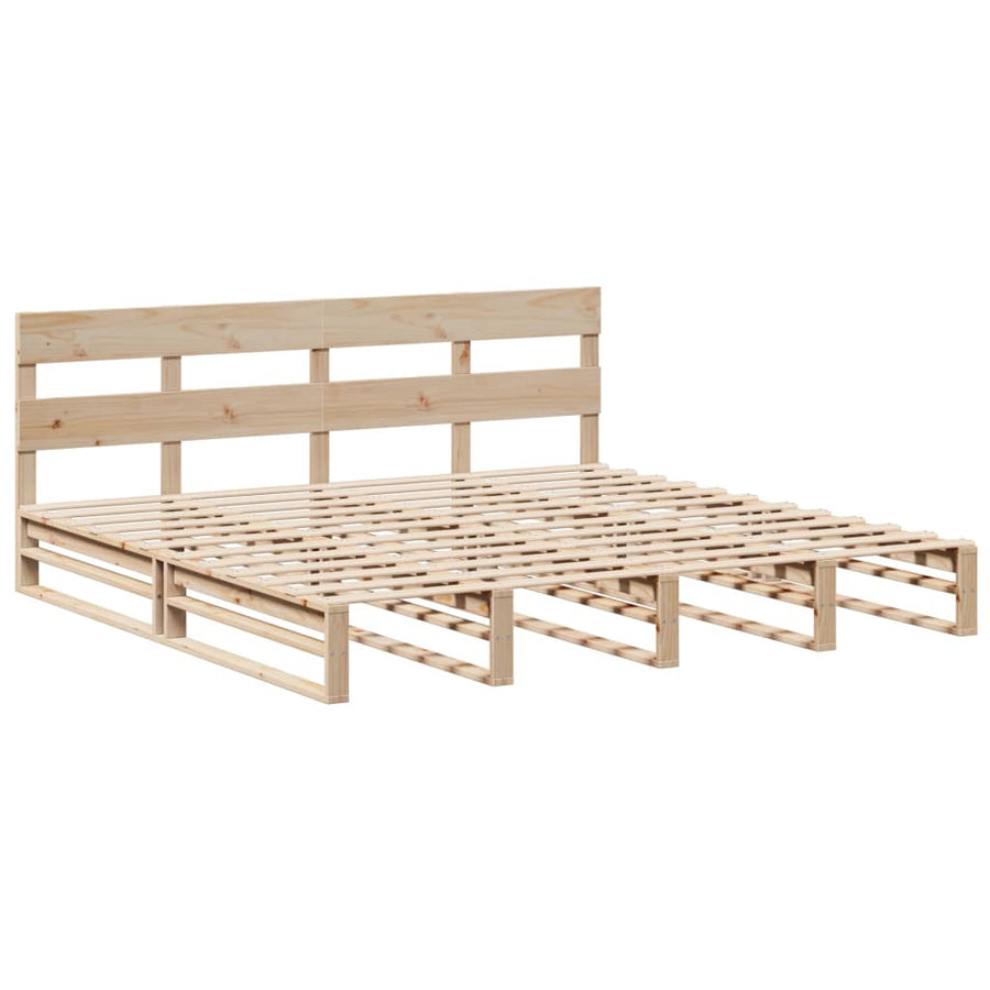Bedframe zonder matras massief grenenhout 200x200 cm