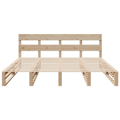 Bedframe zonder matras massief grenenhout 200x200 cm