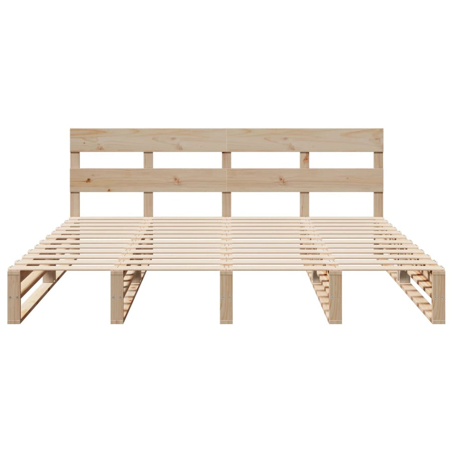 Bedframe zonder matras massief grenenhout 200x200 cm