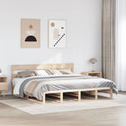 Bed frame without mattress solid pine wood 200x200 cm