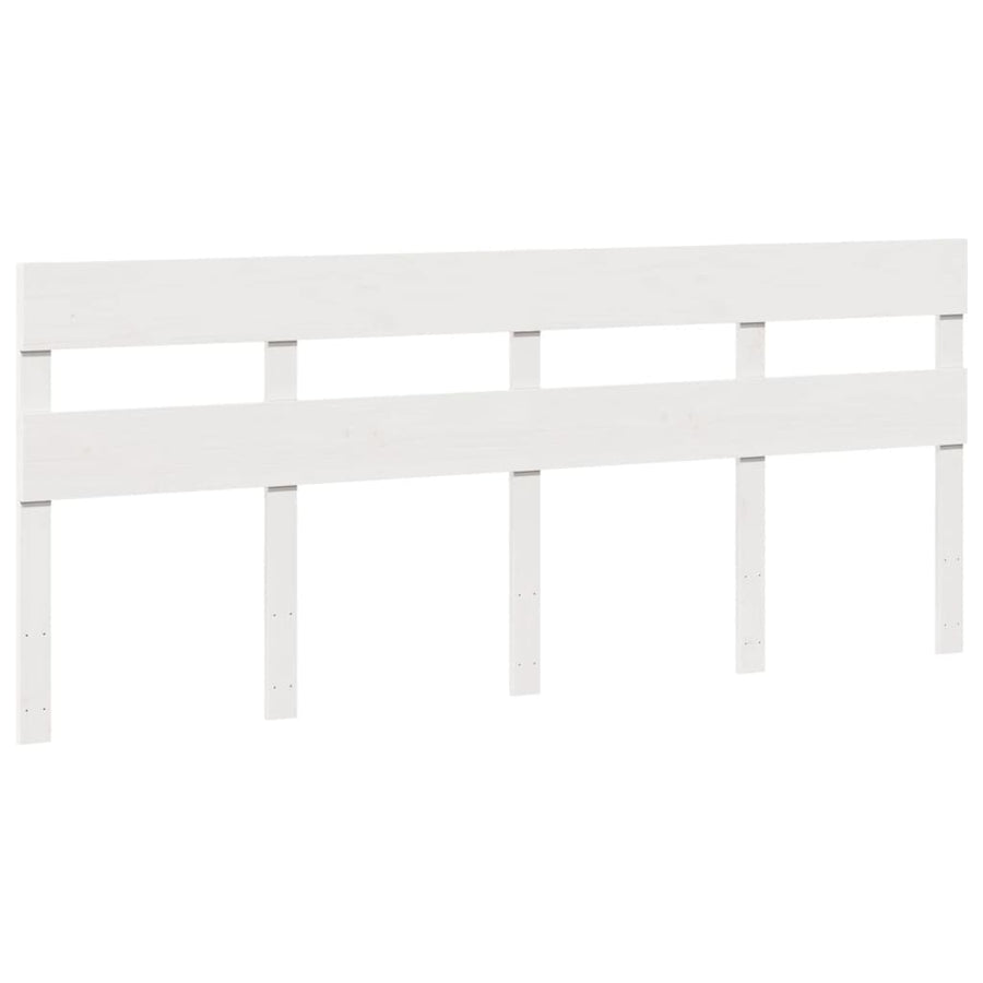 Bedframe zonder matras massief grenenhout wit 200x200 cm