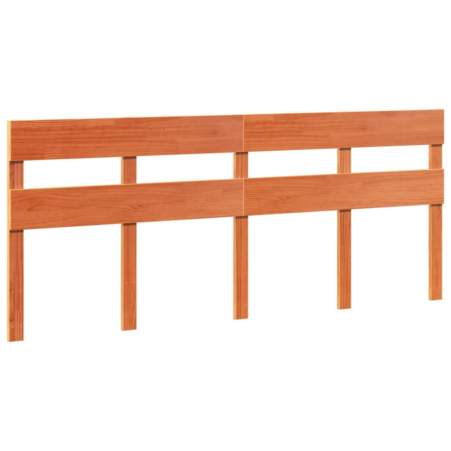 Bedframe zonder matras massief grenenhout wasbruin 200x200 cm