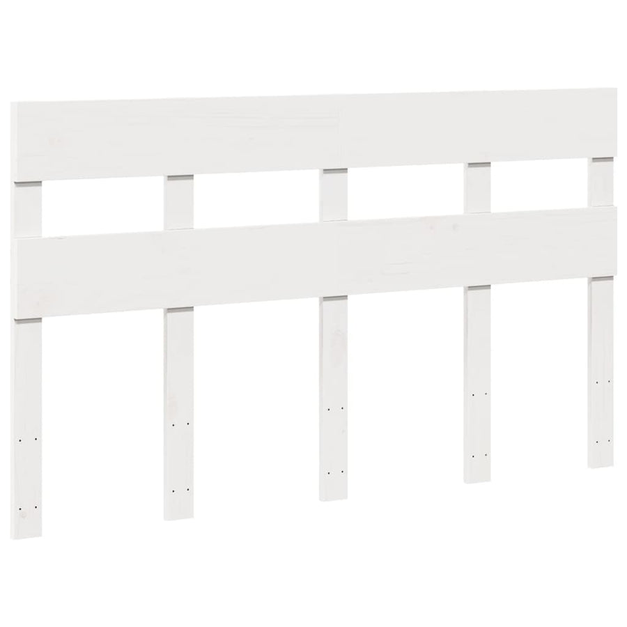 Bedframe zonder matras massief grenenhout wit 120x190 cm