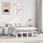 Bed Frame without Mattress Solid Pine Wood White 120x190 cm