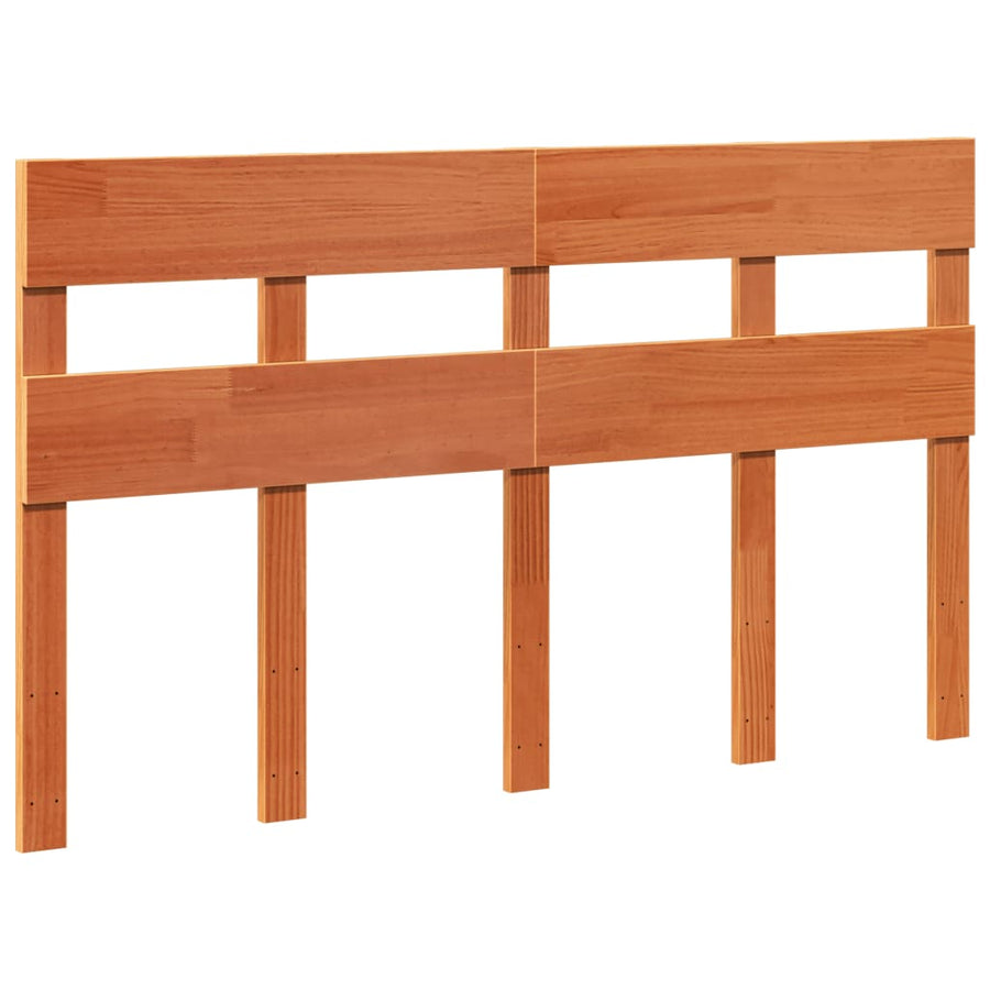 Bedframe zonder matras massief grenenhout wasbruin 120x190 cm