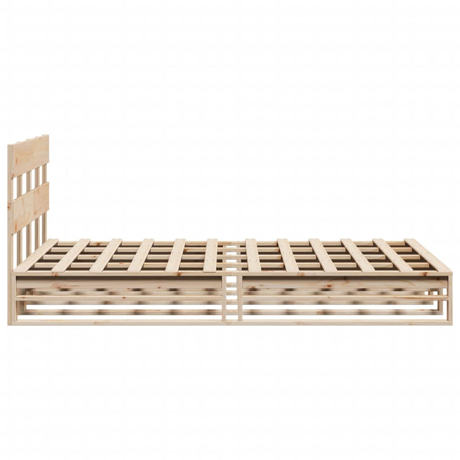 Bedframe zonder matras massief grenenhout 135x190 cm