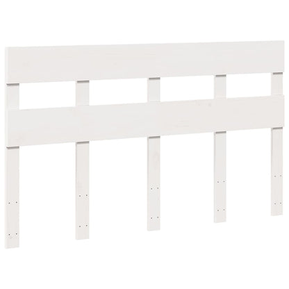 Bedframe zonder matras massief grenenhout wit 140x190 cm