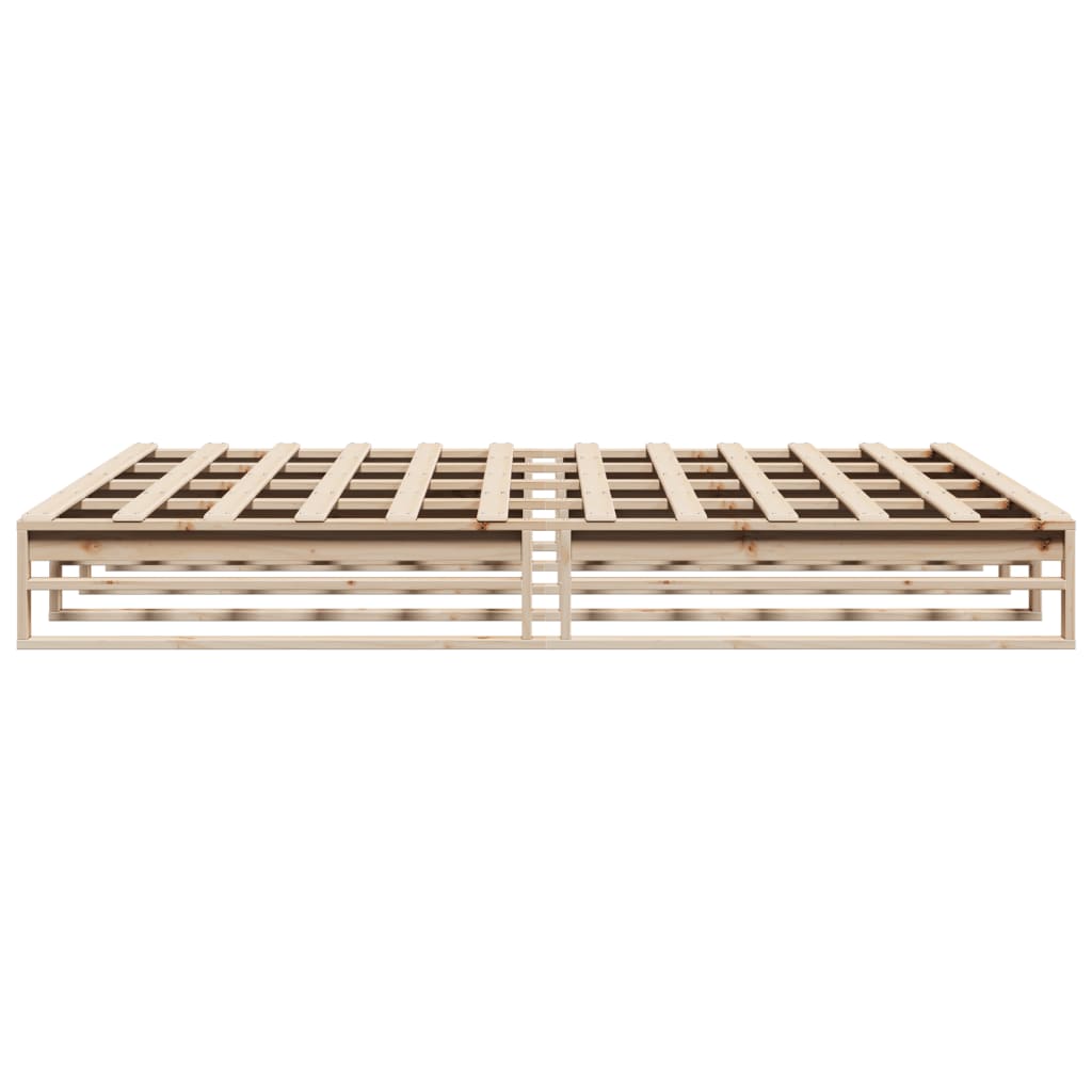 Bedframe massief grenenhout 200x200 cm