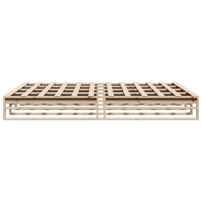 Bedframe massief grenenhout 200x200 cm