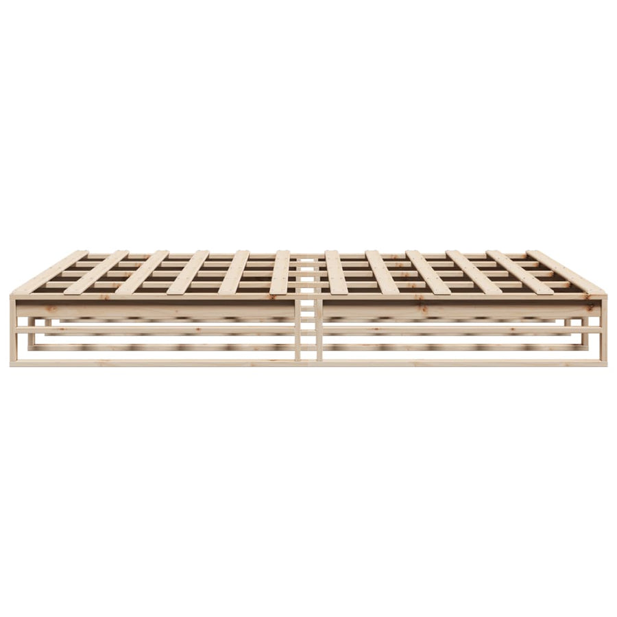 Bedframe massief grenenhout 200x200 cm
