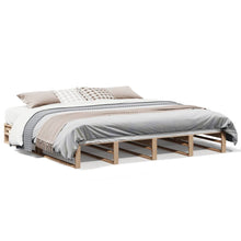 Bedframe massief grenenhout 200x200 cm