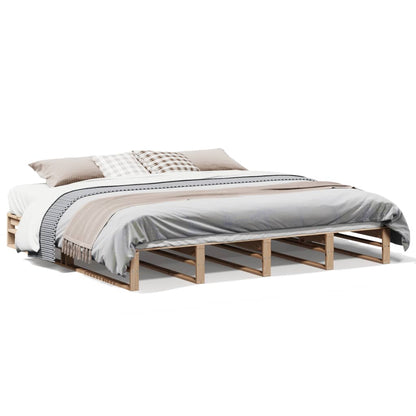 Bedframe massief grenenhout 200x200 cm