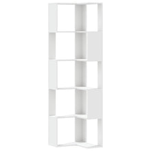 Boekenkast 5-laags hoek 50x50x179 cm bewerkt hout wit