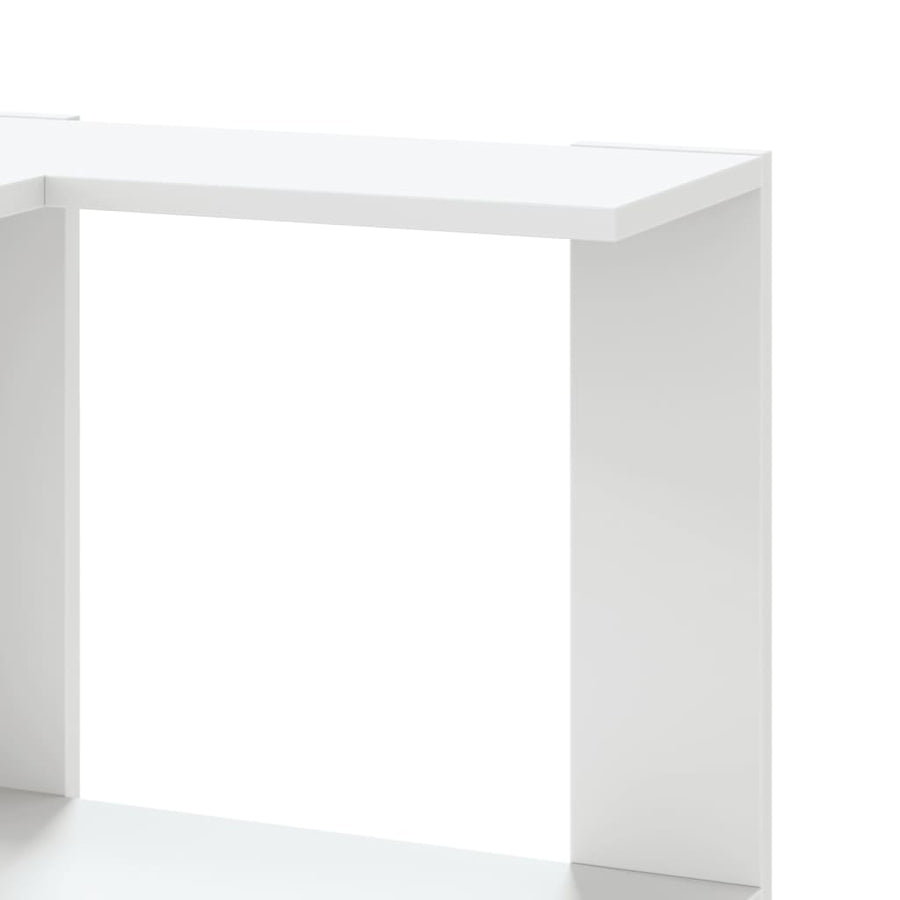 Boekenkast 5-laags hoek 50x50x179 cm bewerkt hout wit