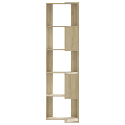 Boekenkast 5-laags hoek 50x50x179 cm bewerkt hout sonoma eiken