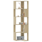 Boekenkast hoek 5-laags 50x50x179 cm bewerkt hout sonoma eiken