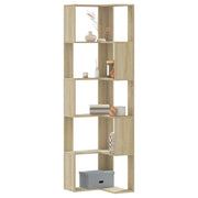 Boekenkast hoek 5-laags 50x50x179 cm bewerkt hout sonoma eiken