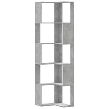 Boekenkast 5-laags hoek 50x50x179 cm bewerkt hout betongrijs
